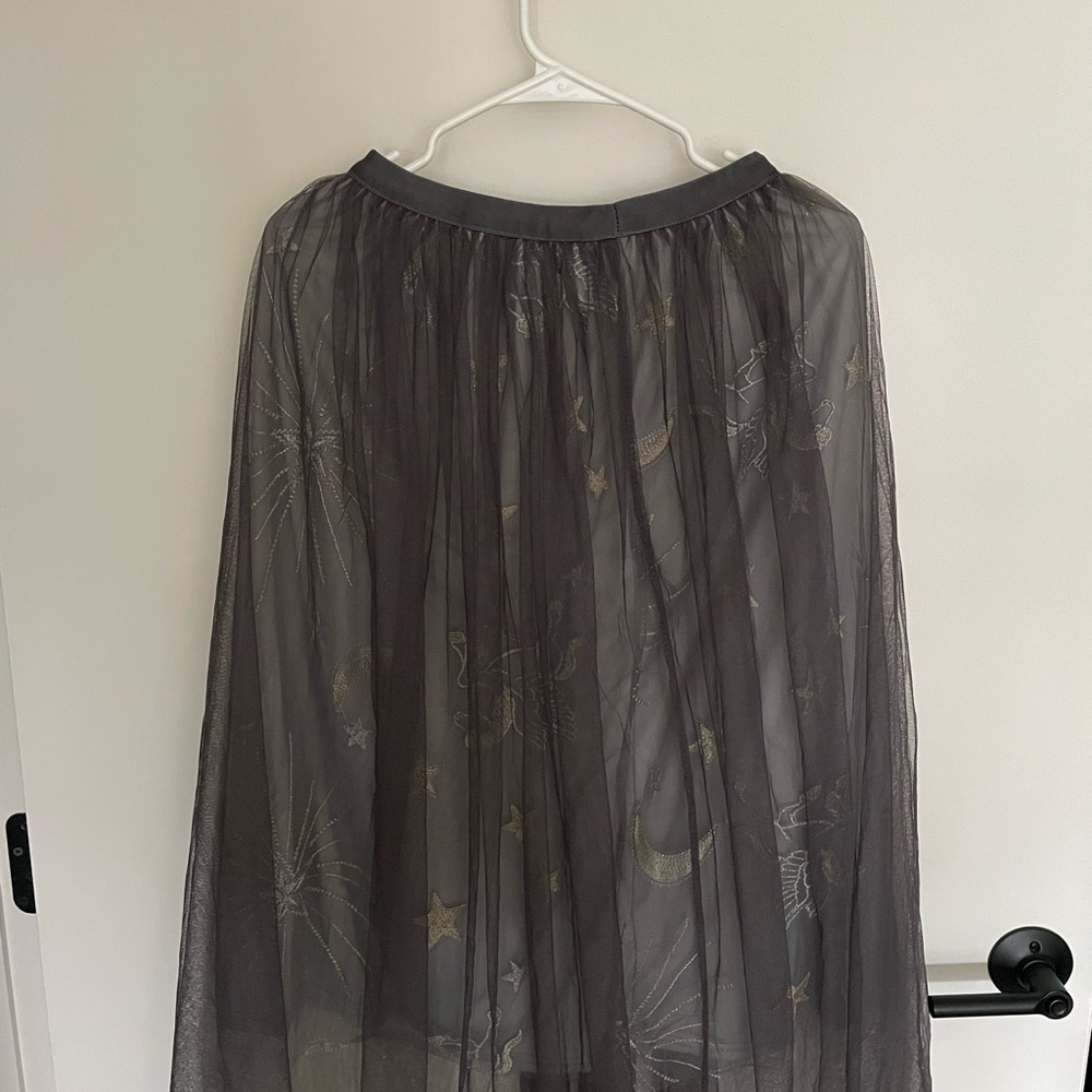 Elegant Sheer Gray Skirt
